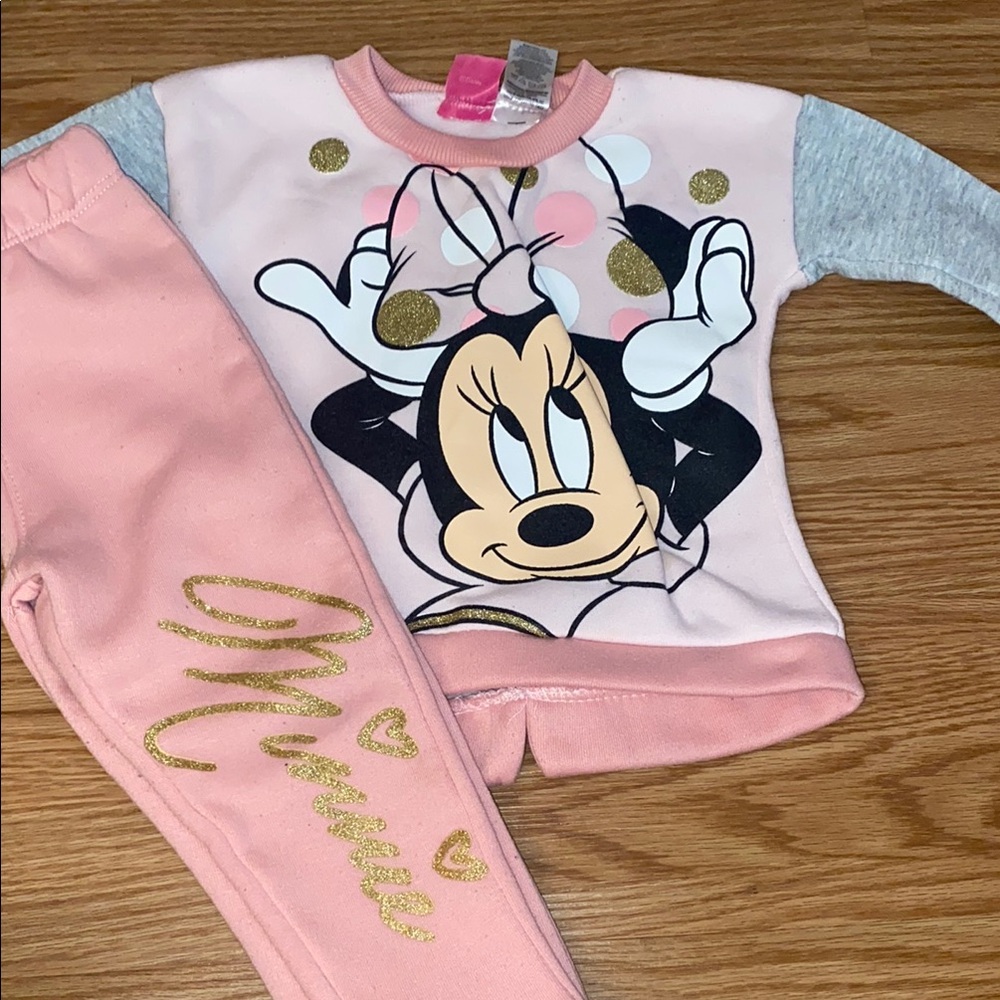 Pink and Gray Minnie Mouse Outfit